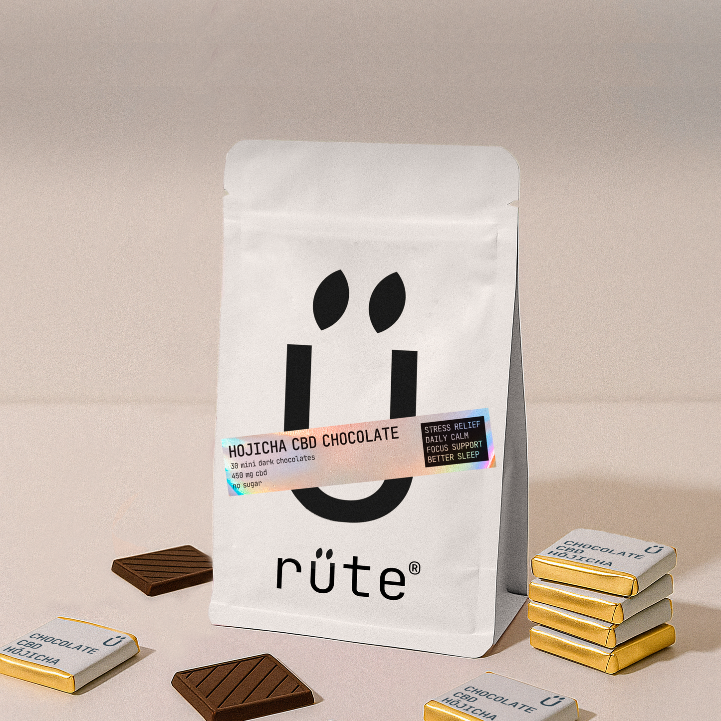 CBD CHOCOLATE WITH JAPANESE TEA HOJICHA